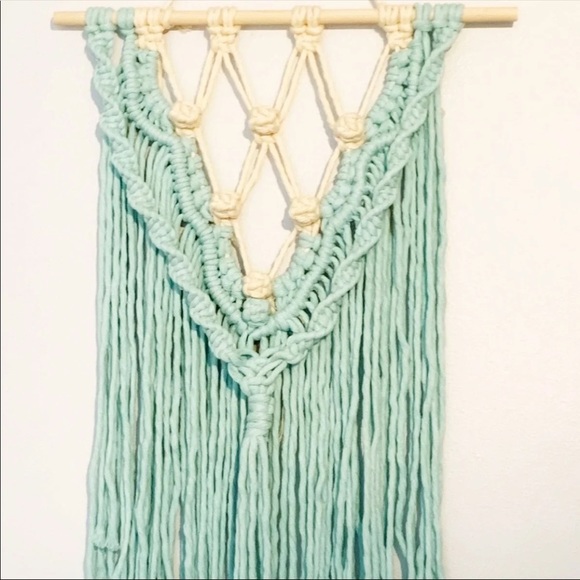 Boho Macrame Wallhanging • Mint - Picture 3 of 3